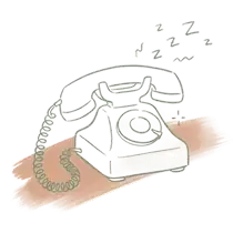 Sleeping phone illustration, leads go unanswered